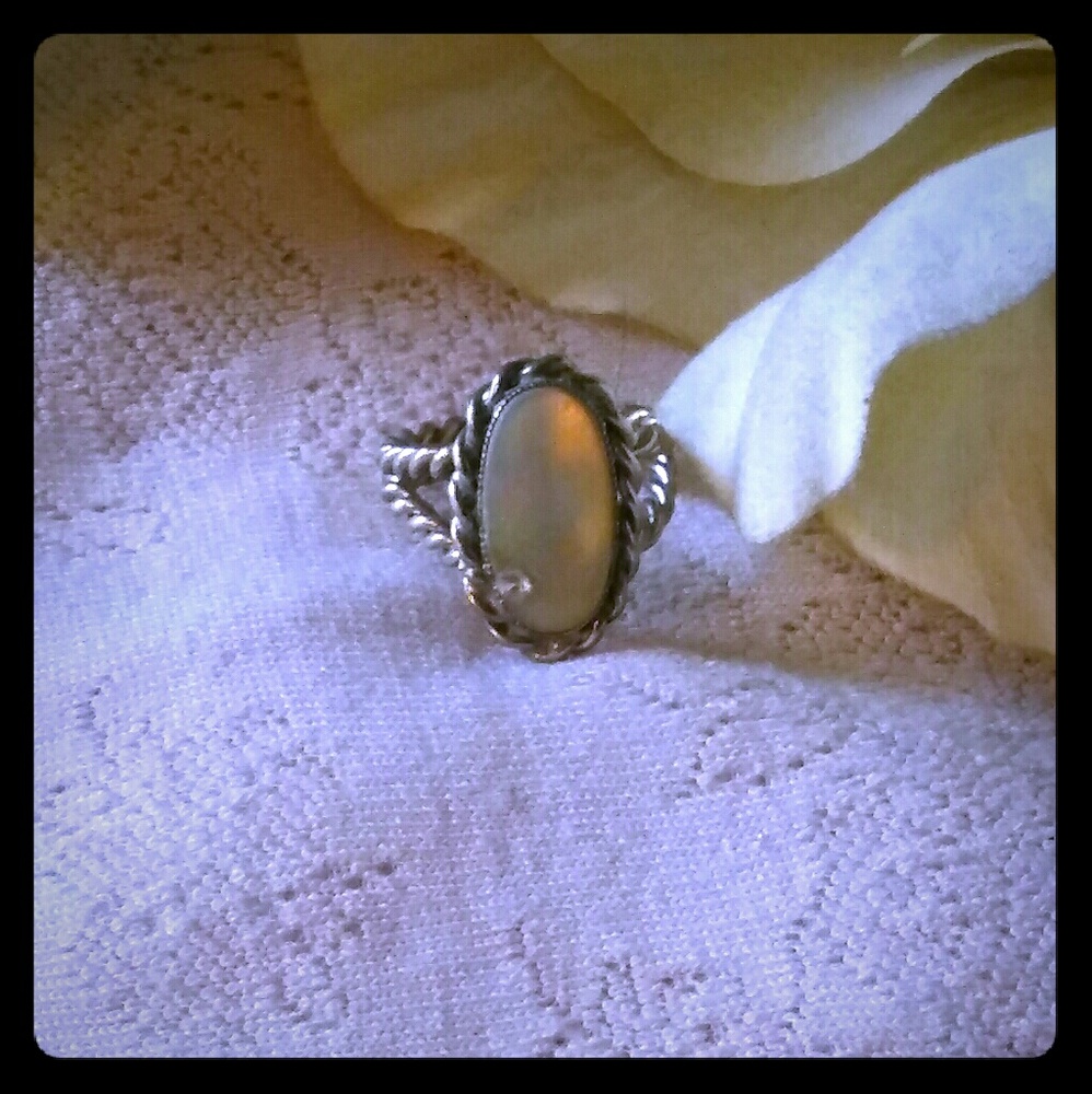 Vintage W. Germany Mother of Pearl Ring